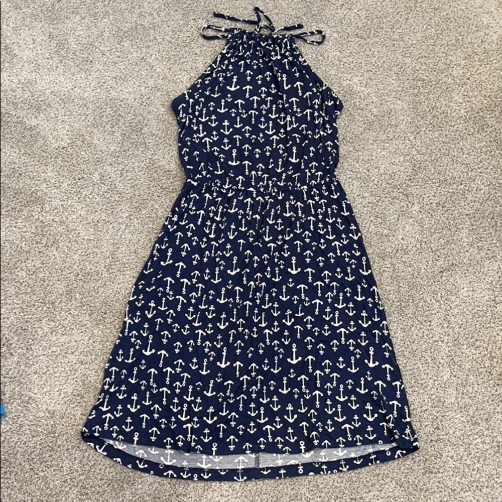 Old Navy High Neck Anchor Print Dress